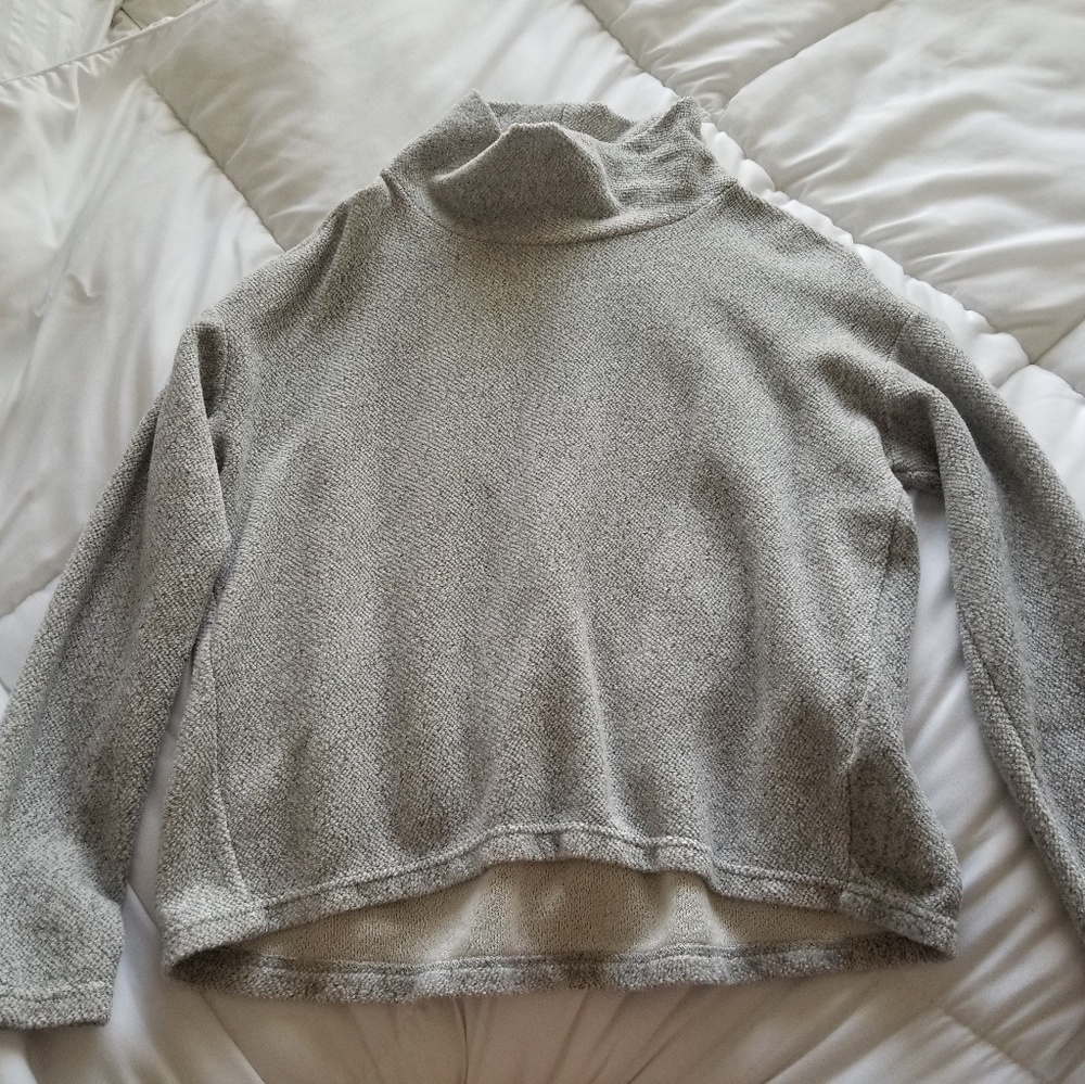Grey turtleneck sweater